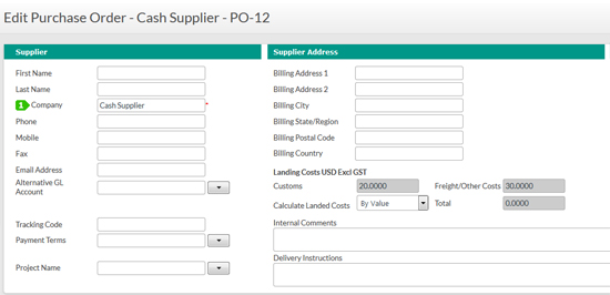Accurate landed costs, meaning accurate gross profit report
