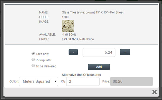 Buy and sell in different units