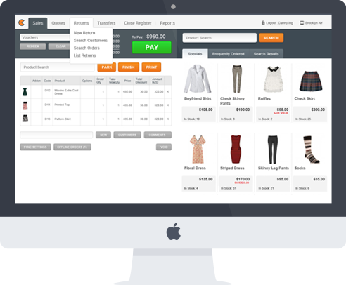 Cin7 POS Software Screenshot