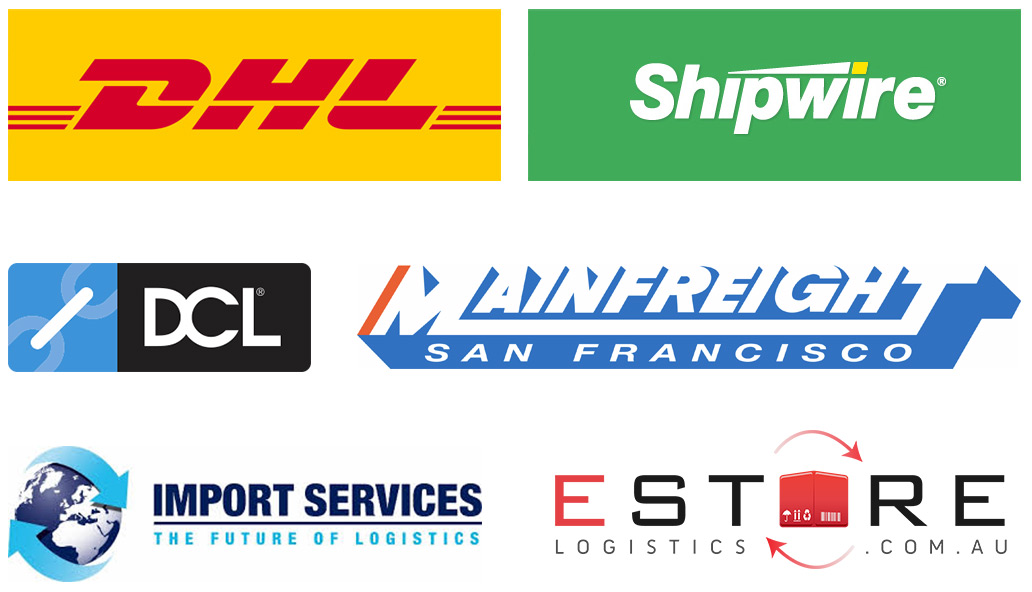 Logos of 3PL providers Cin7 integrates with directly